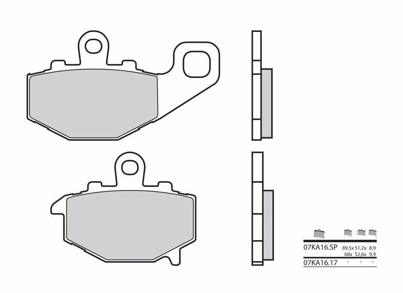 BREMBO Street Sintered Metal Brake pads - 07KA16SP 07KA16SP