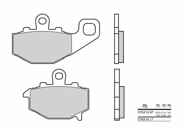 Brembo Street Snerited метални спирачни накладки - 07KA16SP 07KA16SP