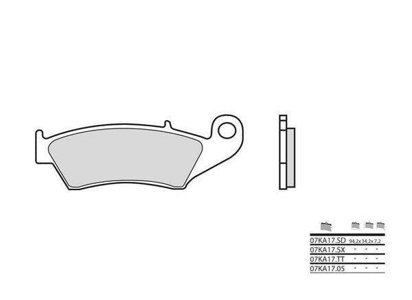 Brembo Off -Road Sintered Metal Breaks Packs - 07KA17SX 07KA17SX