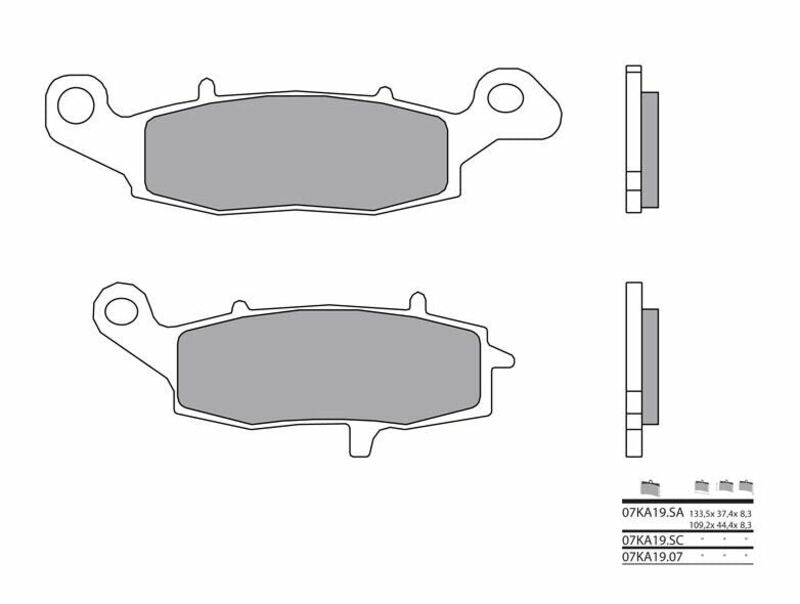 BREMBO Street Carbon Ceramic Brake pads - 07KA1907 07KA1907