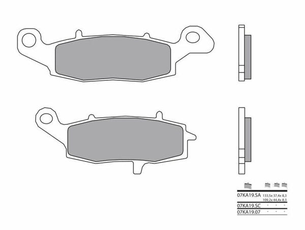 Brembo Street Snerited метални спирачни накладки - 07KA19SA 07KA19SA