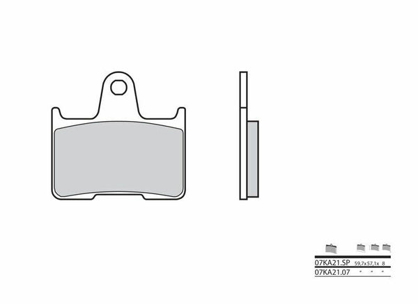 Brembo Street Snerited метални спирачни накладки - 07KA21SP 07KA21SP