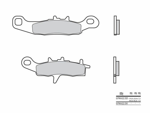 Brembo Off -Road Sintered Metal спирачни накладки - 07KA222SD 07KA22SD