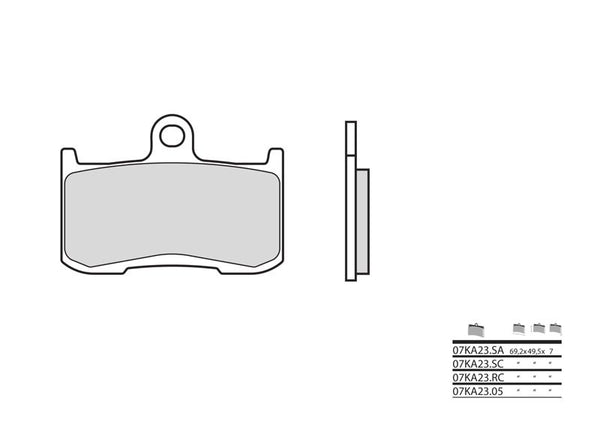 Brembo Street Snerited метални спирачни накладки - 07KA23LA 07KA23LA