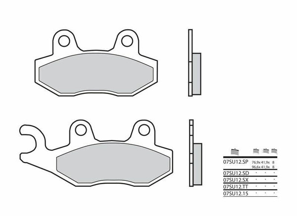 Brembo Street Snerited метални спирачни накладки - 07su12sp 07su12sp