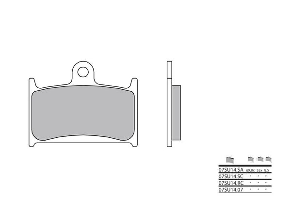 Brembo Street Snerited метални спирачни накладки - 07su14la 07su14la