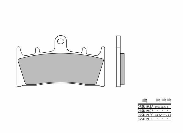 Brembo Street Snerited метални спирачни накладки - 07SU19SA 07SU19SA