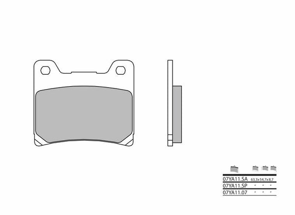 Brembo Street Snerited метални спирачни накладки - 07ya11sp 07ya11sp