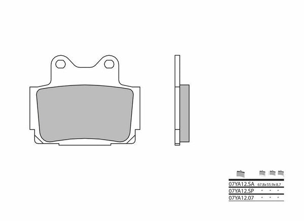 Brembo Street Snerited метални спирачни накладки - 07ya12sp 07ya12sp