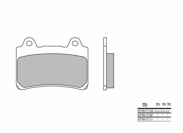 Brembo Street Carbon Ceramic спирачни накладки - 07YA1711 07YA1711