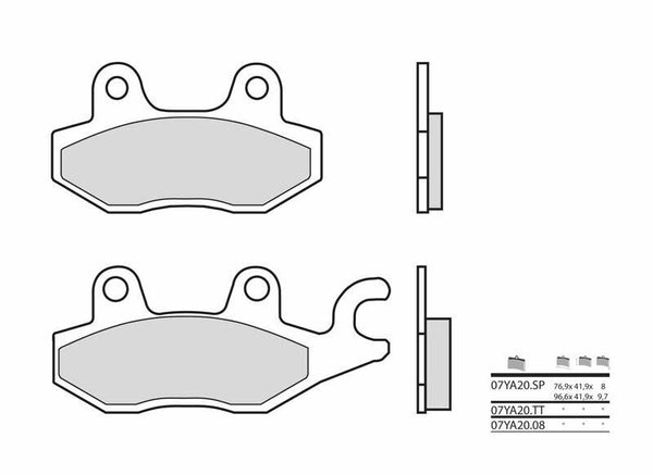 Brembo Street Carbon Ceramic спирачни накладки - 07YA2008 07YA2008