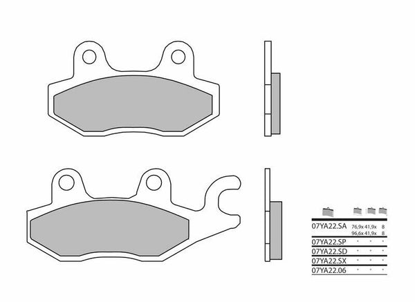 Brembo Street Carbon Ceramic спирачни накладки - 07YA2206 07YA2206