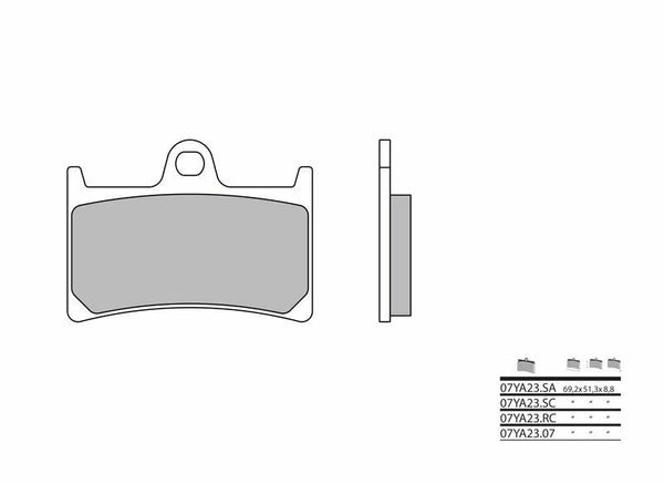 Brembo Street Snerited метални спирачни накладки - 07YA23SA 07YA23SA