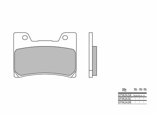 Brembo Street Snerited метални спирачни накладки - 07YA24SA 07YA24SA