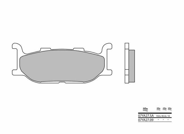 Brembo Street Snerited метални спирачни накладки - 07YA27SA 07YA27SA