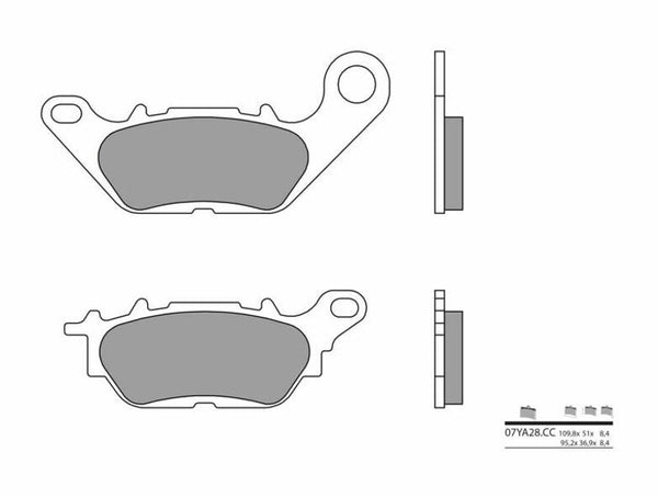 Brembo Street Carbon Ceramic спирачни накладки - 07YA28CC 07YA28CC