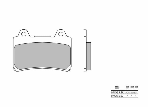 Brembo Street Snerited метални спирачни накладки - 07YA35SA 07YA35SA