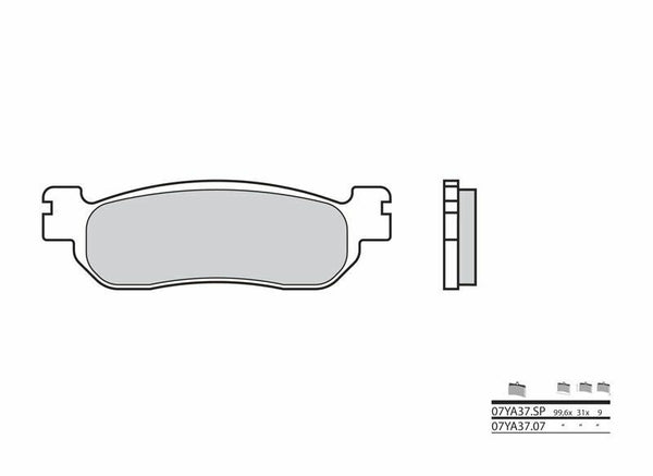 Brembo Street Snerited метални спирачни накладки - 07YA37SP 07YA37SP
