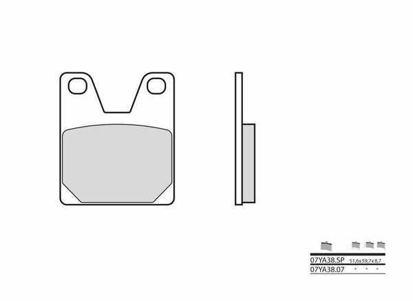 Brembo Street Snerited метални спирачни накладки - 07ya38sp 07ya38sp