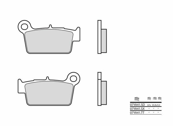Brembo Off -Road Sintered Metal спирачни накладки - 07YA41SD 07YA41SD
