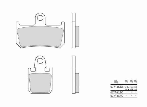 Brembo Street Snerited Metal спирачни накладки - 07YA46SA 07YA46SA
