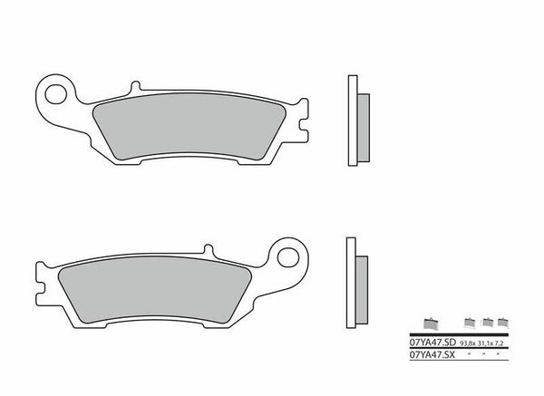 Brembo Off -Road Sintered Metal Brake накладки - 07YA47SX 07YA47SX