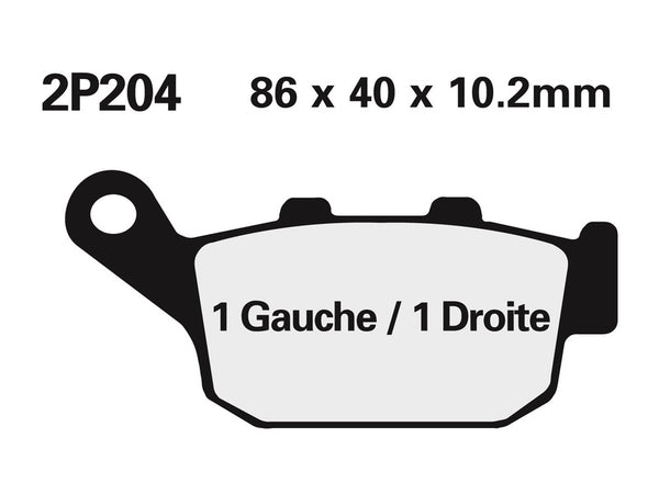 Nissin Off-Road Semi-Metallic Brake Pads-2p-204GS 2p-201