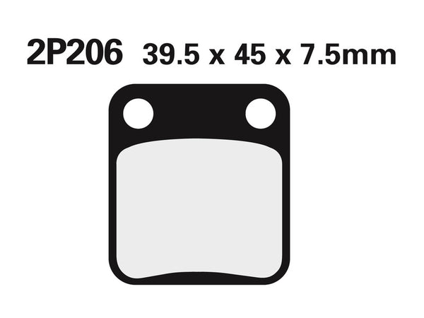 Nissin Off-Road Semi-Metallic Brake Pads-2p-206gs 2p-201