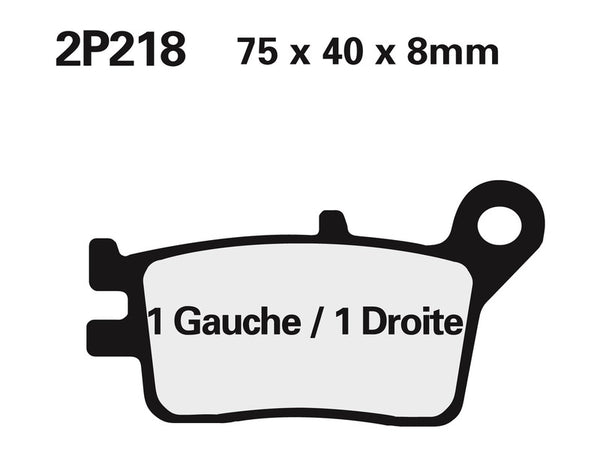 NISSIN Off-Road Semi-Metallic Brake pads - 2P-218GS 2P-218GS 