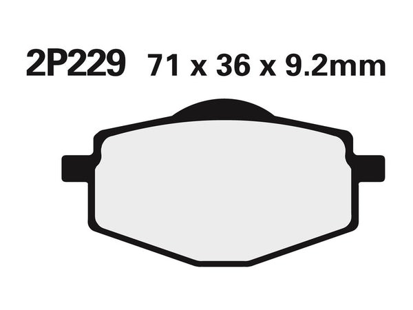 Nissin Off-Road Semi-Metallic Brake Pads-2p-229GS 2P-229GS