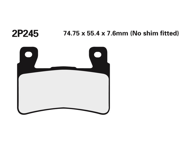 NISSIN Street Semi-Metallic Brake pads - 2P-245NS 2P-245NS 