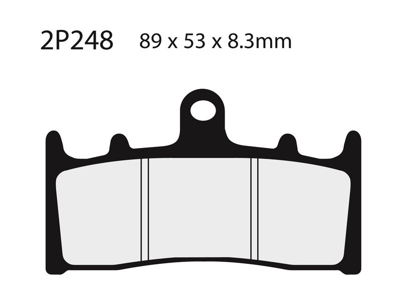 NISSIN Улични полу-метални спирачни накладки - 2P-248NS 2P-248NS 