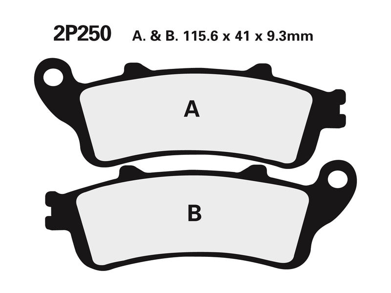 NISSIN Улични /Off-Road Синтеровани метални спирачни накладки - 2P-250ST-F2 2P-250ST-F2 