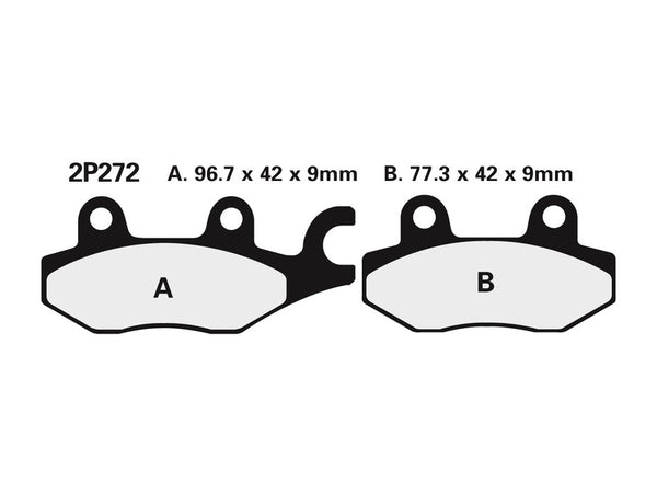 Nissin Street Semi-Metallic Brake Pads-2p-272Ns 2p-272NS