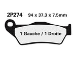 NISSIN Улични / Off-Road Синтеровани метални спирачни накладки - 2P-274ST-MX 2P-274ST-MX 