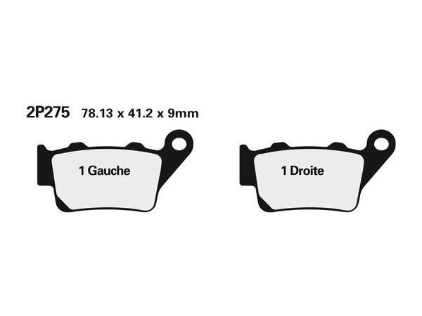 Nissin Street Semi-Metallic Brake Pads-2p-275ns 2p-275NS