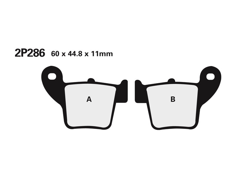 NISSIN Street /Off-Road Sintered Metal Brake pads - 2P-286ST-MX 2P-286ST-MX