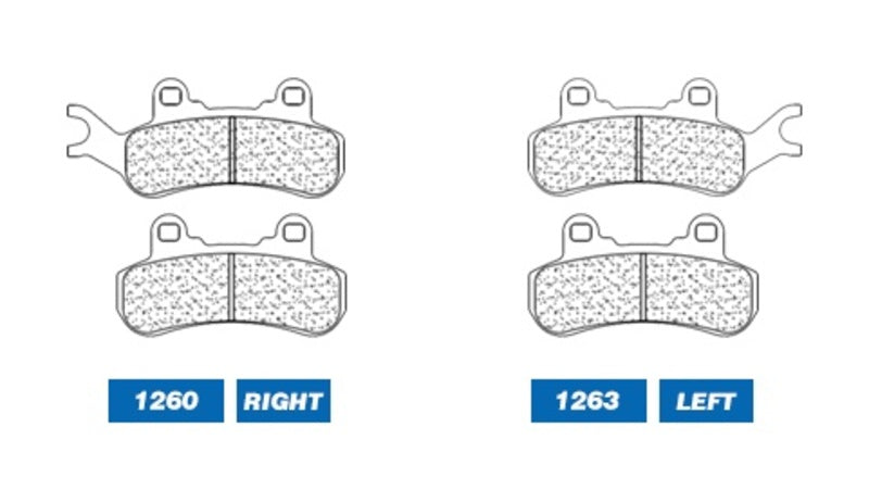 CL BRAKES ATV синтеровани метални спирачни накладки - 1260ATV1 1260ATV1 