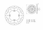 BREMBO Serie Oro Round Fixed Brake Disc 68B40780