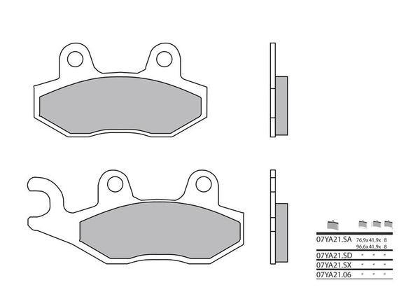 Brembo Street Snerited метални спирачни накладки - 07ya21la 07ya21la