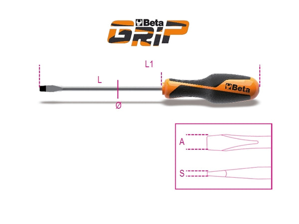 Бета нарязана отвертка за глава 4x150mm 012600036