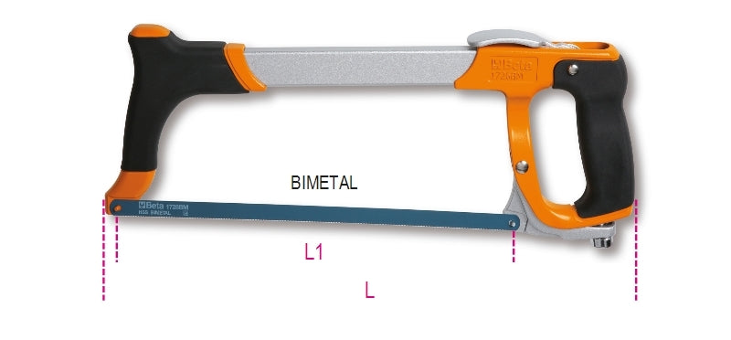 Beta Hacksaw Frame с система за закрепване на острието за бързо освобождаване 017260050