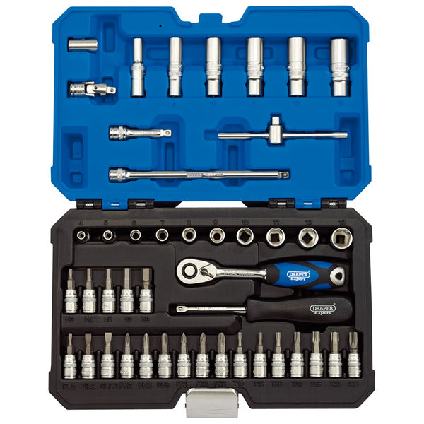 Draper Metric 1/4 ”гнезда и набор от тресч (44 броя) 16446.0
