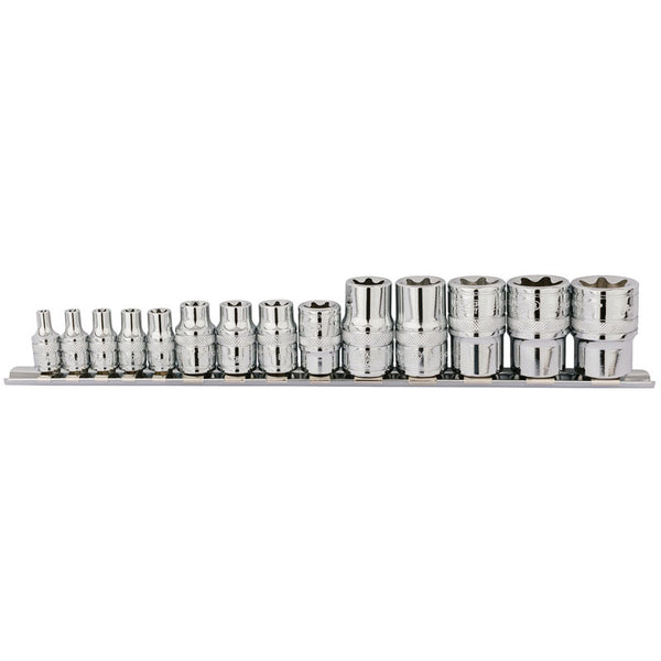 DRAPER TORX 1/4 '', 3/8 '' & 1/2 '' Drive Sockets Set 14 Pieces 34415.0