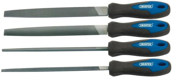 Draper Soft Grip Engineers File Set 200mm 4pcs 44962.0