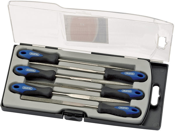 DRAPER Soft Grip Diamond игла файл Комплект 150mm 6pcs 47817.0