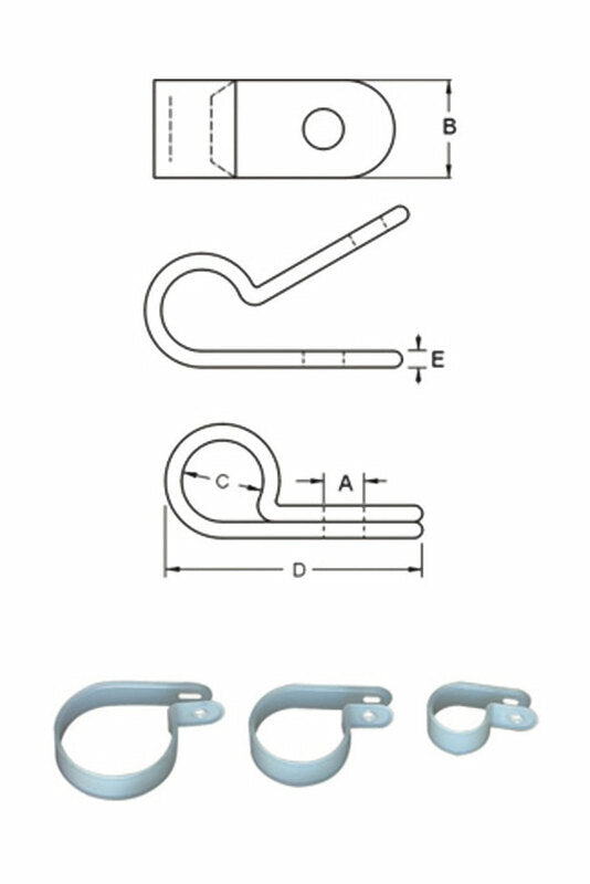 Bihr кабел скоба бяла пластмаса Ø8mm 10 Pieceshw-5/16