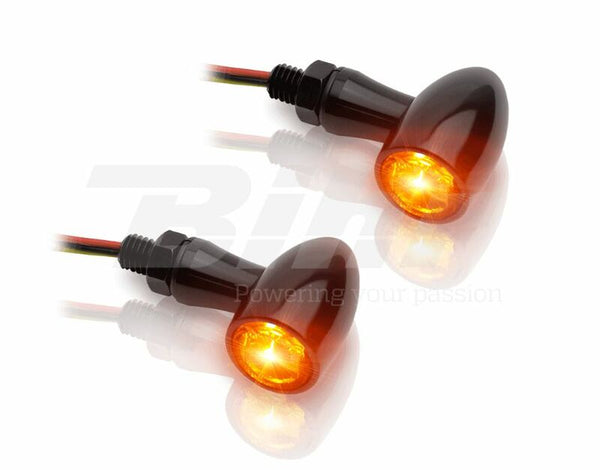 V Parts Aluminum LED Taillight & Blinkers - Black/Clear Lens | Universal | ST-01262-1led (par)