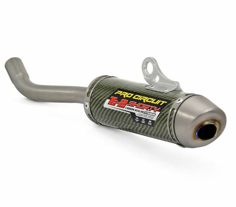 Pro Circuit Ti-2 Shorty Mufler Carbon/Titanium Cond Cap Yamaha YZ85 1131985K