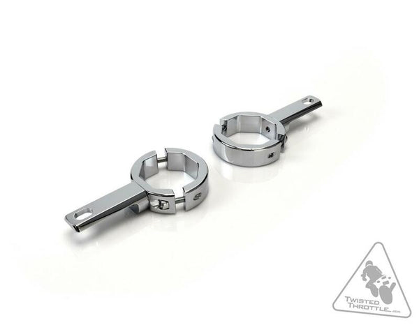 Denali Forks Tubes Light Mount Ø39-49mm Chrome Lah.00.10600.C